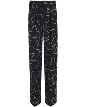 Balmain Constellation Embroidered Trousers - Black