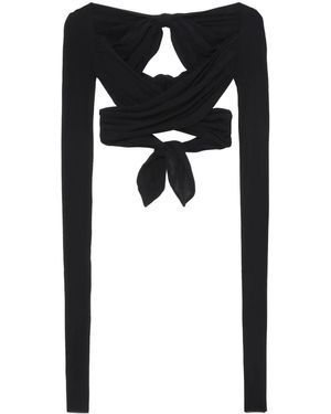 Philosophy Di Lorenzo Serafini リボンディテール クロップドトップ - ブラック