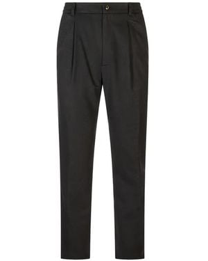 Montecore Pleated-Detail Trousers - Black