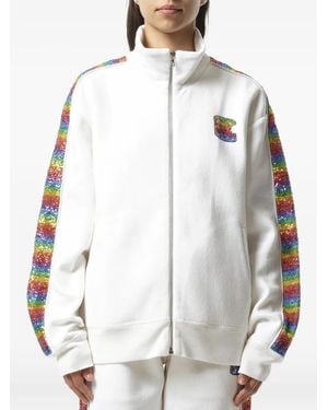 Marc Jacobs Sequin-Embellished Zip-Up Sweatshirt - White