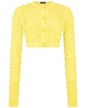 David Koma Button Embellished Cardigan - Yellow