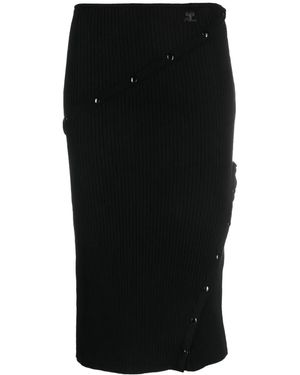 Courreges Detachable-Panel High-Waist Skirt - Black