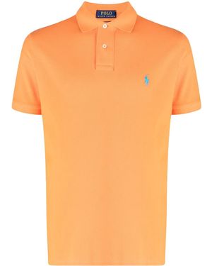Polo Ralph Lauren Logo-Embroidered Cotton Polo Shirt - Orange