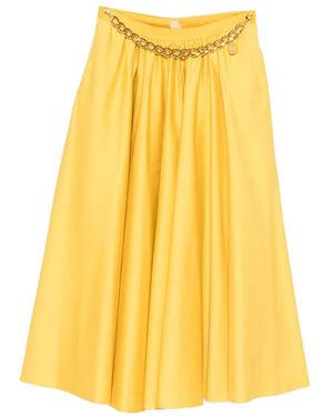 Elisabetta Franchi Sun Cotton Skirt - Yellow