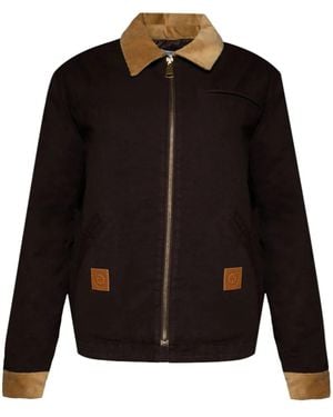 Sporty & Rich Srhwc Canvas Zipped Jacket - Black