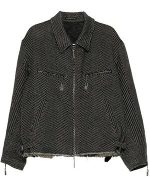 Yohji Yamamoto Hem-Fringe Jacket - Black