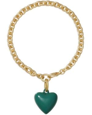 Roxanne Assoulin The Mini Puffy Heart-Charm Bracelet - Green