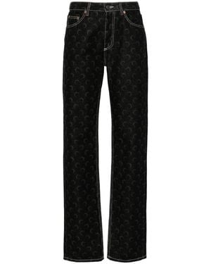 Marine Serre Moon Laser-Printed Jeans - Black