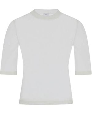 Rosetta Getty Sheer-Paneled T-Shirt - White