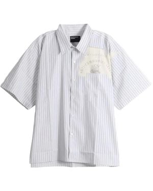 Enfants Riches Deprimes Patch-Detail Striped Shirt - White
