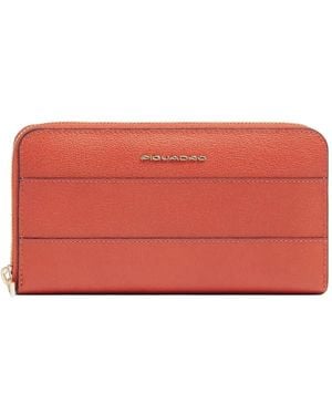 Piquadro Zip Around Wallet - Red