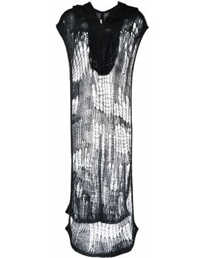 Rick Owens Poncho de punto Spider - Negro