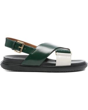 Marni Criss-Cross Buckle Sandals - Green