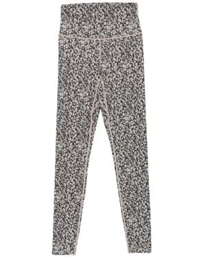 Varley High-Rise Floral Performance Trousers - Grey