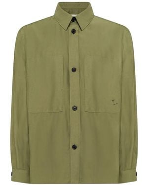 Laneus Hemdjacke Mit Aufgestickten Knöpfen - Grün