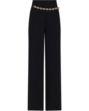 Rabanne Wide Leg Pants With Belt - Blue