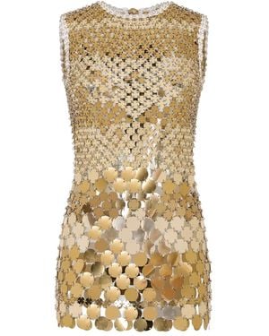 Rabanne Stud Assembly Mini Dress - Metallic