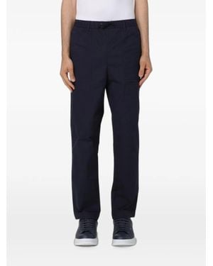 Emporio Armani Drawstring Elasticated-Waistband Trousers - Blue