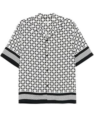 Sandro Camisa Square Cross de manga corta - Blanco