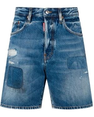 DSquared² Short En Jean The Worker - Blue