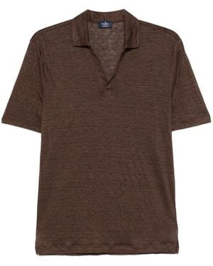 Barba Napoli Linen T-Shirt - Brown