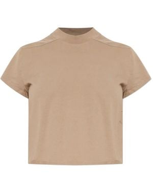 Rick Owens Mockneck Crop Top - Natural