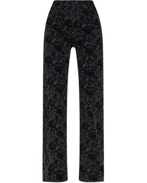R13 Vaqueros con motivo floral - Negro