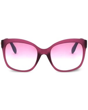 adidas Matte-Finish Geometric-Frame Sunglasses - Pink