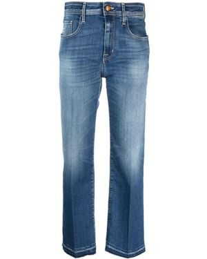 Jacob Cohen Cropped-Jeans Mit Ungesäumten Kanten - Blau