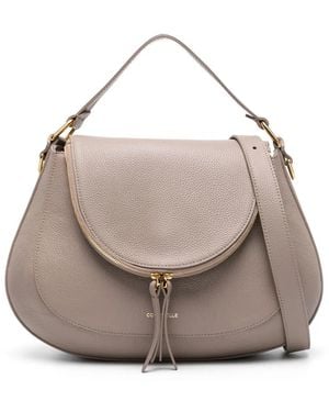 Coccinelle Logo-Detail Leather Tote Bag - Grey