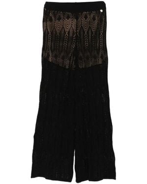 Liu Jo Open-Work Pants - Black