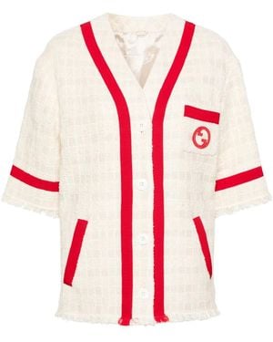 Gucci Bouclé Bomberjack Met Gg-Logo - Rood