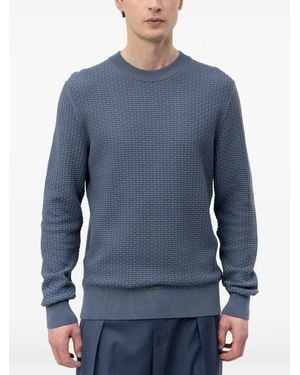 BOSS Basket-Weave Sweater - Blue
