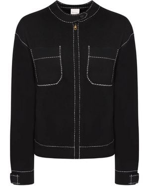 Paul Smith Giacca Con Cuciture A Contrasto E Zip - Nero
