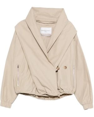 Brandon Maxwell Chaqueta Con Capucha Drapeada - Neutro