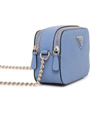 Guess Mini Double-Zip Shoulder Bag - Blue