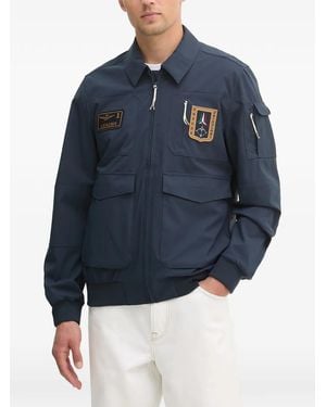 Aeronautica Militare Logo-Patch Military Jacket - Blue