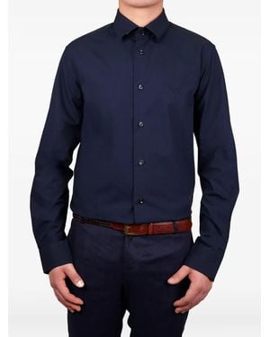 Roberto Cavalli Long-Sleeve Button-Fastening Shirt - Blue