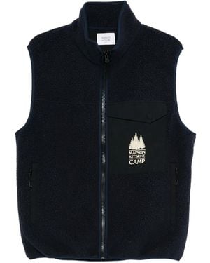 Maison Kitsuné Zip-Fastening Chest-Pocket Gilet - Black