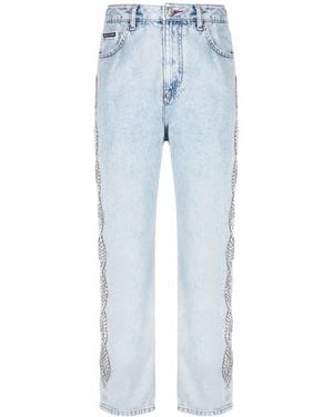 Philipp Plein Crystal Cable ジーンズ - ブルー