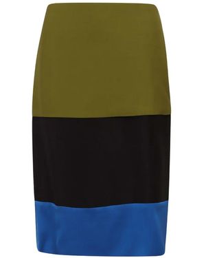 Christian Wijnants Saros Colour-Block Midi Skirt - Green