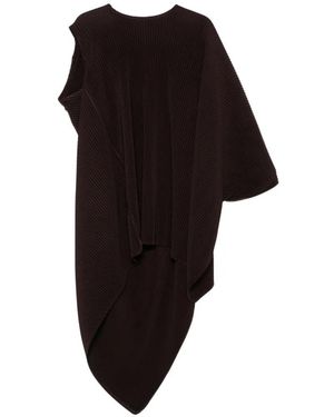 Homme Plissé Issey Miyake Pleated asymmetric top - Schwarz