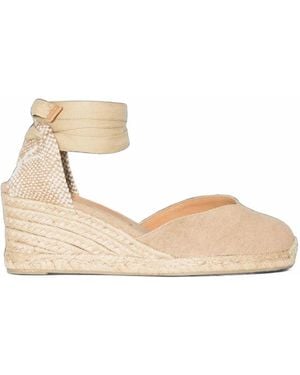 Castañer Chiara Tie-Fastening Wedge Sandals - Natural