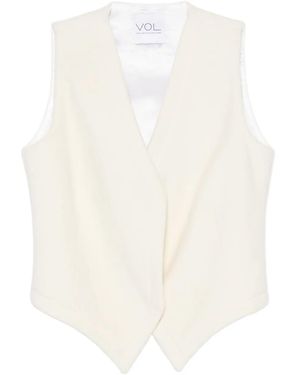 Vestiaire d'un Oiseau Libre Sleeveless V-Neck Waistcoat - White