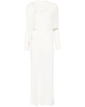 AYA MUSE Maxikleid Mit Schaldetail - Weiß
