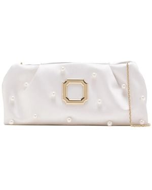 Malone Souliers Pochette Vittorio À Ornements En Perles - White