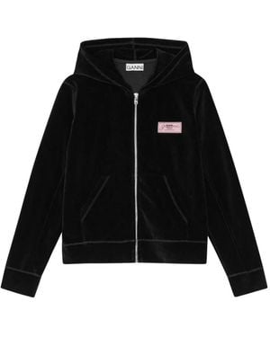 Ganni Sudadera con capucha y cremallera - Negro