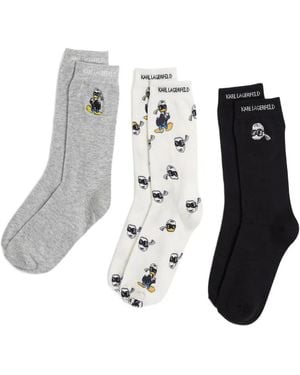Karl Lagerfeld X Disney All-Over Print Socks (Pack Of Three) - White