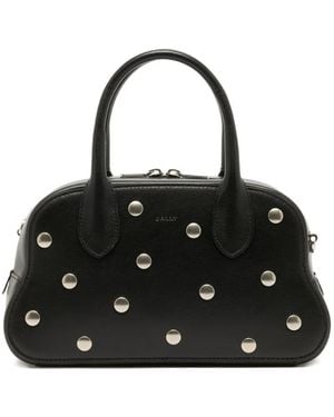 Bally Unda Leather Handle Bag - Black
