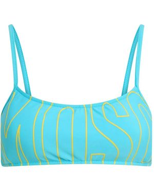 Moschino Printed Bandeau Bikini Top - Blue